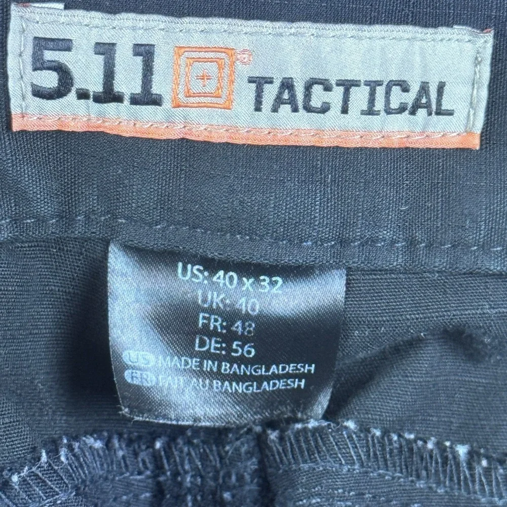 5.11‎ Tactical Ripstop Cargo Pants Black Men's Size 40x32 Stretch Waist